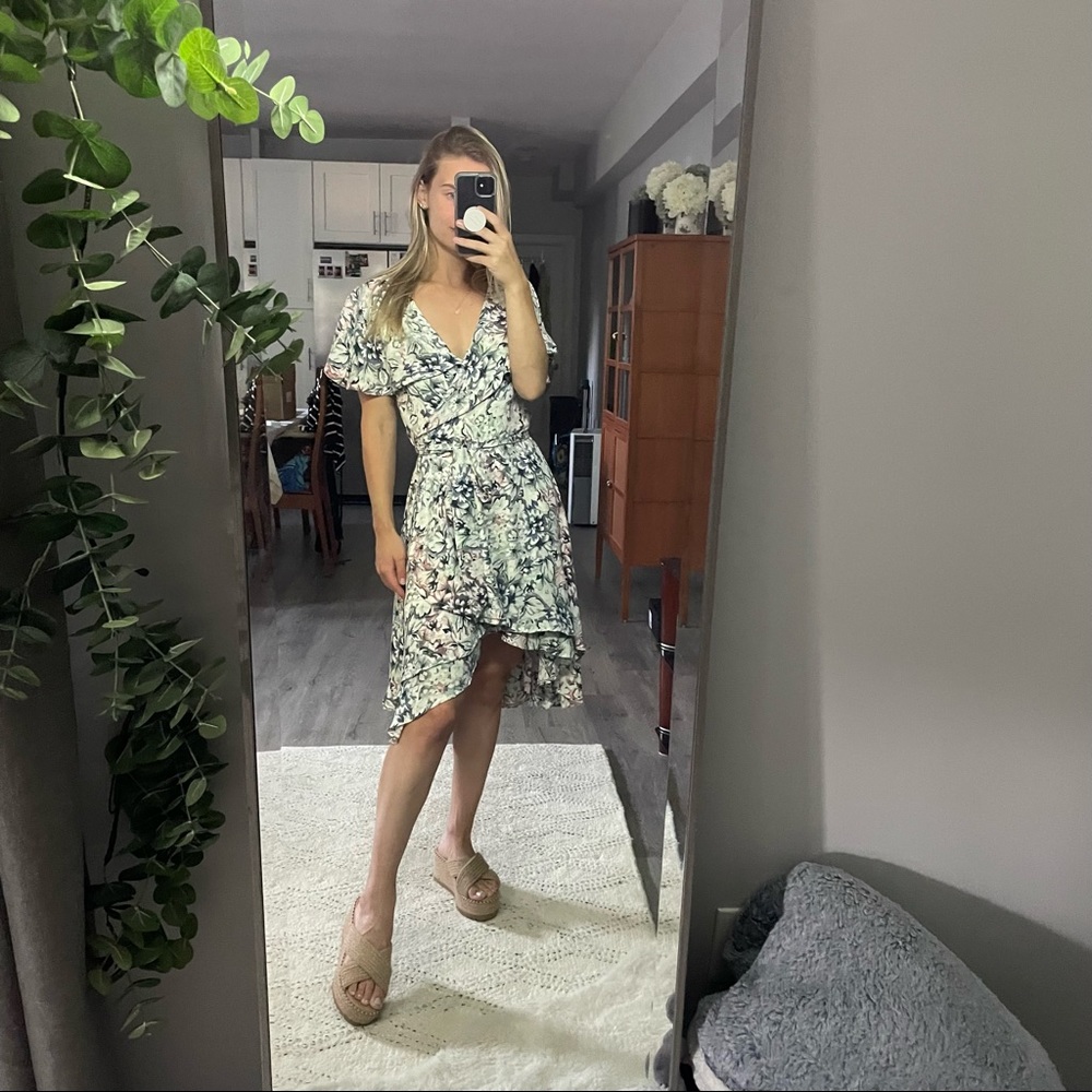 Oliviaceous Floral Tie Spanish Dress